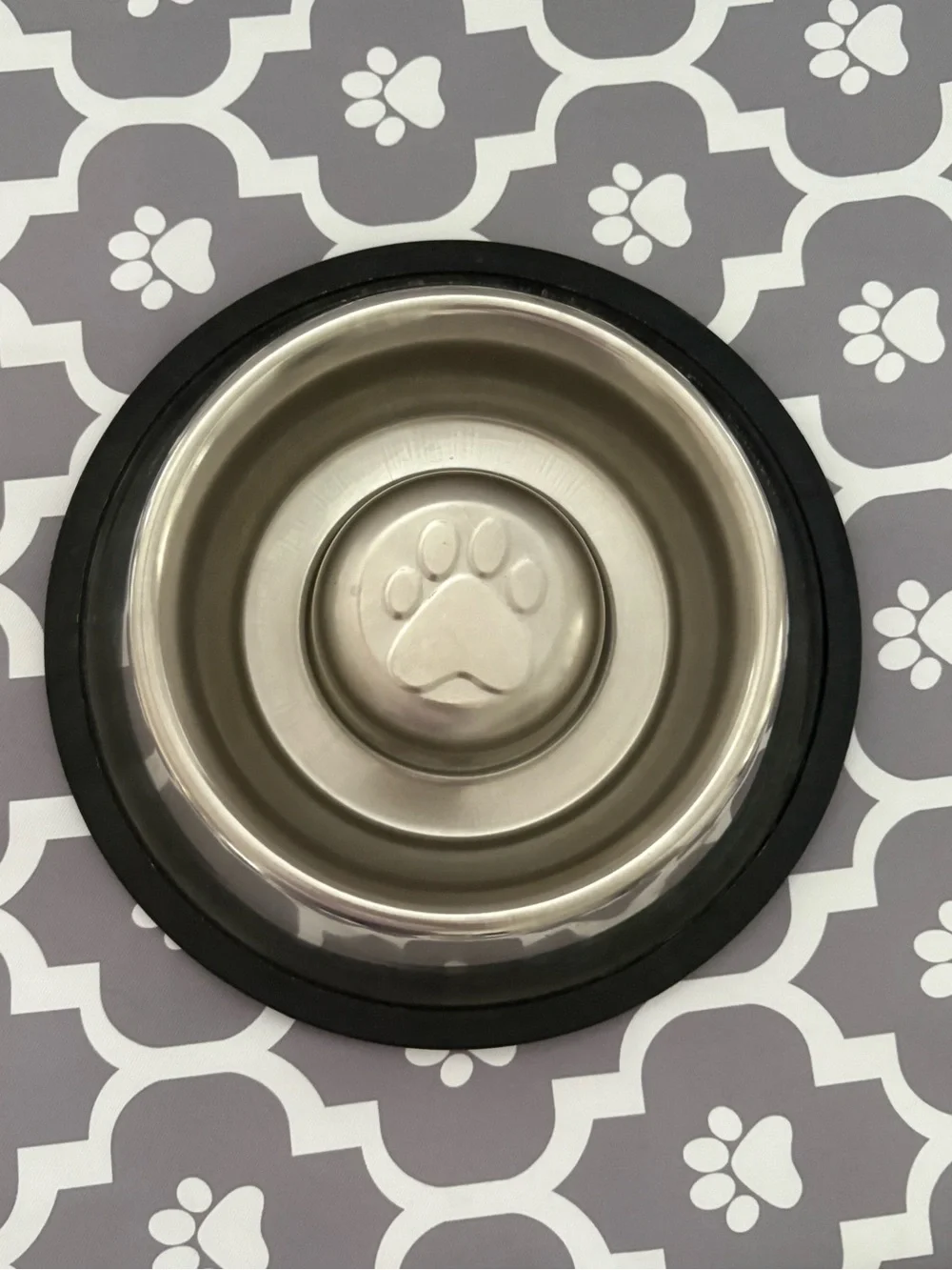 Neater Pets Non-Skid Non-Tip Stainless Steel Slow Feeder Dog Bowl, 2-cup